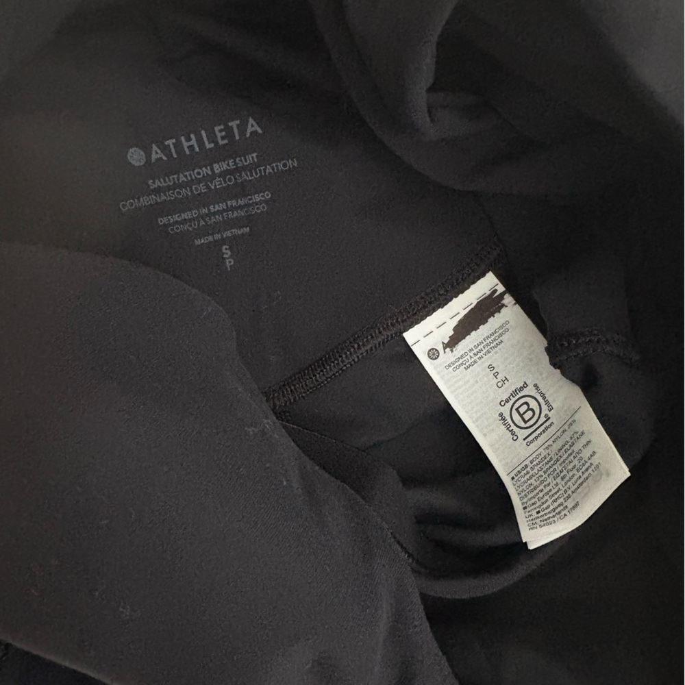 NWOT! Athleta Salutation Bike Suit Shortie, SZ Small, Black. - Picture 9 of 9